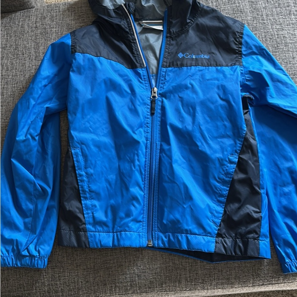 Columbia Kids Blue and Black Raincoat